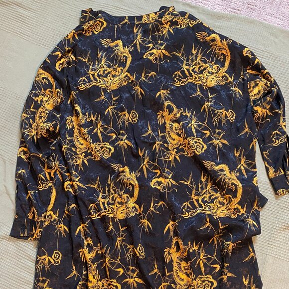 Dressed in Lala Energetics Satin Top in Dragon Brocade (TOP ONLY) - Picture 2 of 4